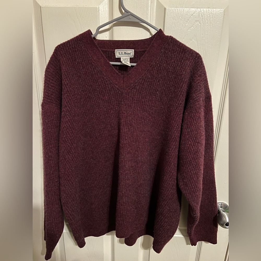 Maroon wool L.L. Bean sweater ! Quality item